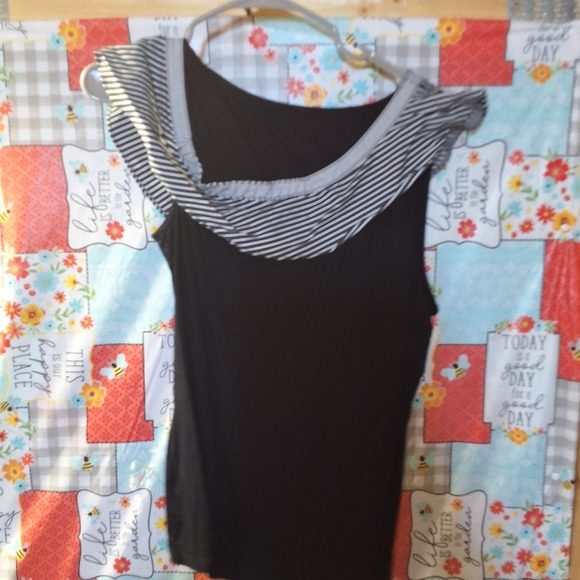 NWT INC STRIPED ONE SHOULDER TANK TOP - Picture 5 of 10